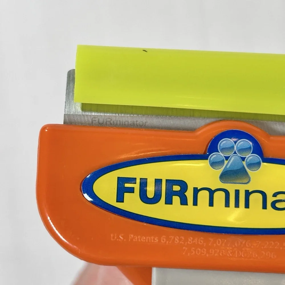 Furminator Undercoat Deshedding Comb for Large Hairy Dog Cat ORANGE long hair